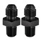 APIELE 4AN Male Flare to 18 NPT Black Aluminium Straight Fitting Adapter 2PCS STL4AN18NPT