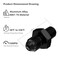 APIELE 4AN Male Flare to 18 NPT Black Aluminium Straight Fitting Adapter 2PCS STL4AN18NPT