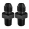 APIELE 4AN Male Flare to 18 NPT Black Aluminium Straight Fitting Adapter 2PCS STL4AN18NPT