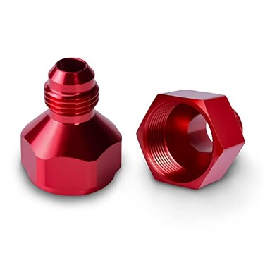 BLACKHORSE-RACING BLACKHORSERACING Female AN10 to AN6 Male Flare Reducer Hose Fitting Adapter 2PCS Red