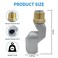 BORRITT 34 Dual NPT Threads Fuel Hose Swivel 360 Rotating Connector Fuel Line Connect Tool Nozzle Adapter for Diesel Gasoline Kerosene