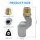 BORRITT 34 Dual NPT Threads Fuel Hose Swivel 360 Rotating Connector Fuel Line Connect Tool Nozzle Adapter for Diesel Gasoline Kerosene