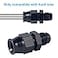Breezliy 6AN Male Flare to 38 Fuel Hardline Tube Fitting Adapter Straight Connector Aluminum Alloy Black Anodized 2PCS