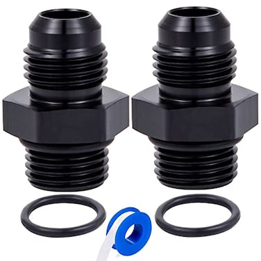Breezliy 6AN Male Flare to AN6 ORB Male ORing Fitting Adapter 2PCS 2PCS 6an ORB to 6an