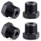 CNRAQR 14 NPT Plug Male Hex Head Fitting Adapter Aluminum Black Anodized 4PCS