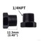 CNRAQR 14 NPT Plug Male Hex Head Fitting Adapter Aluminum Black Anodized 4PCS