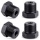 CNRAQR 14 NPT Plug Male Hex Head Fitting Adapter Aluminum Black Anodized 4PCS