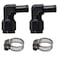 CNRAQR 6AN Female to 38 Barb 90 Degree Swivel Fitting Adapter Aluminum Black 2Pcs