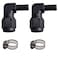 CNRAQR 6AN Female to 516 Barb 90 Degree Swivel Fitting Adapter Aluminum Black 2Pcs
