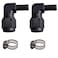 CNRAQR 6AN Female to 516 Barb 90 Degree Swivel Fitting Adapter Aluminum Black 2Pcs