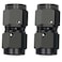 CNRAQR 6AN Female to 6AN Female Straight Swivel Coupler Fitting Adapter 91618UNF Thread Aluminium Anodized Black 2PCS