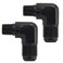 CNRAQR 6AN Flare to 18NPT Male 90 Degree Fitting Adapter Connector Aluminum Black2Pcs