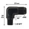 CNRAQR 6AN Flare to 18NPT Male 90 Degree Fitting Adapter Connector Aluminum Black2Pcs