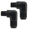 CNRAQR 6AN Flare to 18NPT Male 90 Degree Fitting Adapter Connector Aluminum Black2Pcs