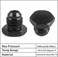 CNRAQR 6AN Male Flare Blanking Plug Fitting Adapter Hex Aluminum Black 4PCS