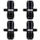 CNRAQR 6AN Male to 6AN Male Fuel Hose Fitting Adapter Straight Flare Coupler Aluminum Black 4Pcs