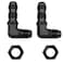 CNRAQR 6AN Male to Male 90 Degree Bulkhead Flare Fitting Union Adapter Aluminum Black 2Pcs