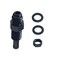 DEWHEL Dewhel 6AN Male Flare Bulkhead To 516 Hose Barb Fuel Tank Fitting Aluminum Black AN6
