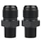 Dexepe 10AN Male Flare to 38 NPT Pipe Fitting Adapter Aluminum Straight Fuel Line Hose Adapter Black Anodized Fuel System Fittings 2PCS
