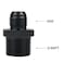 Dexepe 8AN Male Flare to 34 NPT Pipe Fitting Adapter Aluminum Straight Fuel Line Hose Adapter Black Anodized Fuel System Fittings 2PCS