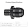 EVIL ENERGY 10AN Male Flare to M14 x 15mm Male Metric Fitting Adapter Aluminium Alloy 2PCS