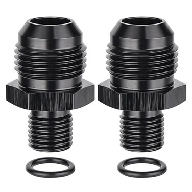 EVIL ENERGY 10AN Male Flare to M14 x 15mm Male Metric Fitting Adapter Aluminium Alloy 2PCS