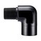 EVIL ENERGY 12 NPT Female to Male Fitting Adapter 90 Degree Elbow Aluminum Black