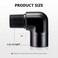 EVIL ENERGY 12 NPT Female to Male Fitting Adapter 90 Degree Elbow Aluminum Black