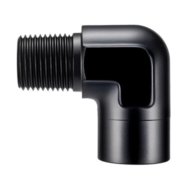 EVIL ENERGY 12 NPT Female to Male Fitting Adapter 90 Degree Elbow Aluminum Black