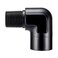 EVIL ENERGY 12 NPT Female to Male Fitting Adapter 90 Degree Elbow Aluminum Black