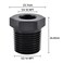 EVIL ENERGY 12 NPT Male to 14 NPT Female Reducer Bushing Fitting Adapter Hex Aluminum Black
