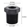EVIL ENERGY 12 NPT Male to 14 NPT Female Reducer Bushing Fitting Adapter Hex Aluminum Black
