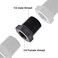 EVIL ENERGY 12 NPT Male to 14 NPT Female Reducer Bushing Fitting Adapter Hex Aluminum Black