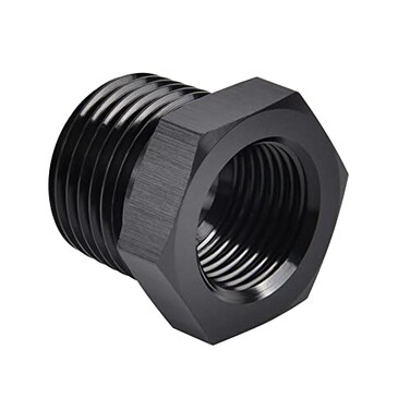 EVIL ENERGY 12 NPT Male to 38 NPT Female Reducer Bushing Fitting Adapter Hex Aluminum Black