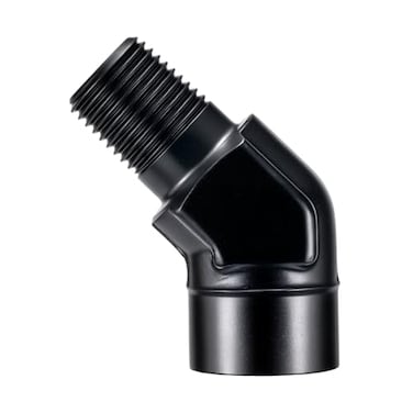 EVIL ENERGY 18 NPT Female to Male Fitting Adapter 45 Degree Elbow Aluminum Black