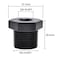EVIL ENERGY 34 NPT Male to 38 NPT Female Reducer Bushing Fitting Adapter Hex Aluminum Black
