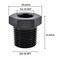 EVIL ENERGY 38 NPT Male to 14 NPT Female Reducer Bushing Fitting Adapter Hex Aluminum Black