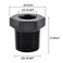 EVIL ENERGY 38 NPT Male to 14 NPT Female Reducer Bushing Fitting Adapter Hex Aluminum Black
