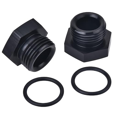 EVIL ENERGY 3AN Block off Cap ORB Plug Fitting Adapter Male Aluminum 2PCS