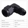 EVIL ENERGY 3AN Female to 3AN Male Flare Swivel Fitting Adapter Aluminium Black
