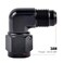 EVIL ENERGY 3AN Female to 3AN Male Flare Swivel Fitting Adapter Aluminium Black