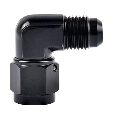 EVIL ENERGY 3AN Female to 3AN Male Flare Swivel Fitting Adapter Aluminium Black
