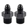 EVIL ENERGY 3AN Male Flare to 14 NPT Pipe Fitting Adapter Aluminum Straight Black 2PCS
