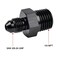 EVIL ENERGY 3AN Male Flare to 14 NPT Pipe Fitting Adapter Aluminum Straight Black 2PCS