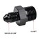 EVIL ENERGY 3AN Male Flare to 14 NPT Pipe Fitting Adapter Aluminum Straight Black 2PCS