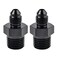 EVIL ENERGY 3AN Male Flare to 14 NPT Pipe Fitting Adapter Aluminum Straight Black 2PCS