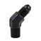 EVIL ENERGY 3AN Male Flare to 18 NPT Pipe 45 Degree Fitting Adapter Aluminum Black