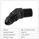 EVIL ENERGY 3AN Male Flare to 18 NPT Pipe 45 Degree Fitting Adapter Aluminum Black