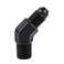 EVIL ENERGY 3AN Male Flare to 18 NPT Pipe 45 Degree Fitting Adapter Aluminum Black