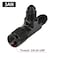 EVIL ENERGY 3AN Male Tee Fitting to AN3 Female Swivel on Run Aluminum Black